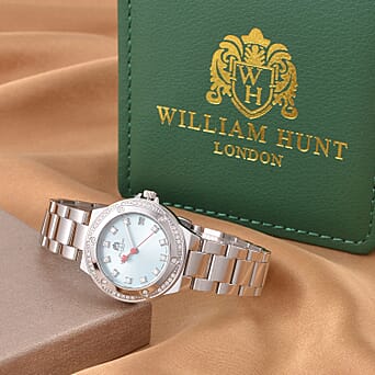 https://tjcuk.sirv.com/Products/84/3/8431546/William-Hunt-Moissanite-Ladies-Watch-Pure-White-Stainless-Steel-0-560-_8431546_1 (copy).jpg?w=342&h=342